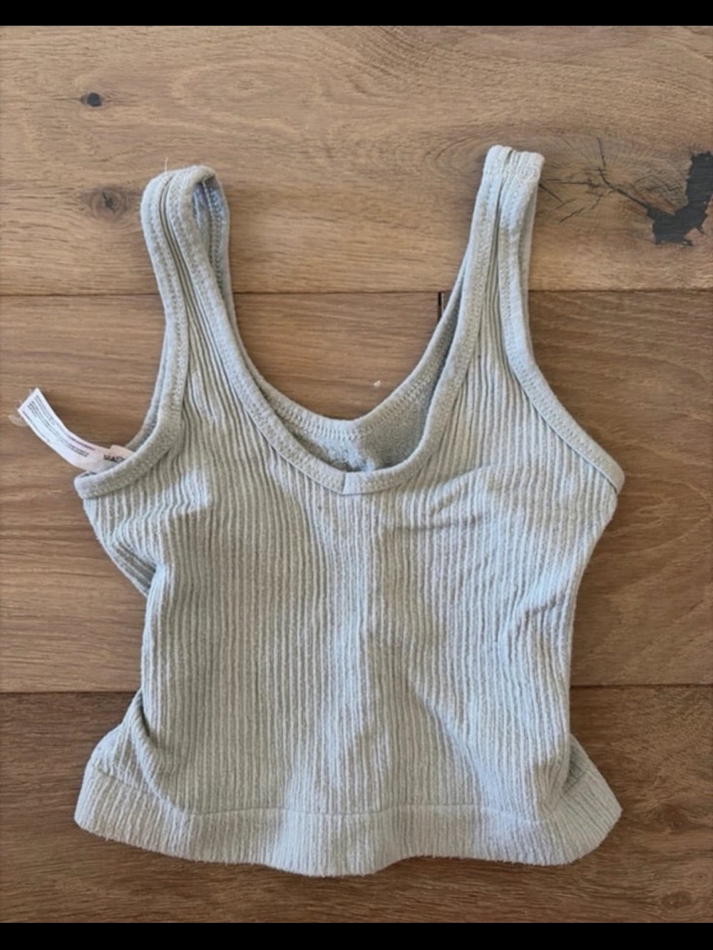 Urban Outfitters Ribbed Tank Top in Sage Green